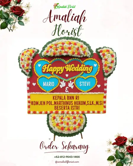 Papan Bunga Pernikahan Pateten Satu